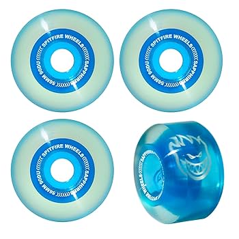 Amazon.com: Spitfire Wheels Sapphires 90du 56mm Clear - Blue